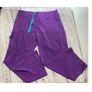 Carhartt Bootcut Cargo Scrub Work Pants Womens XL Purple Pockets Flex Stretch